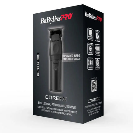 BaBylissPRO CoreFX Trimmer Black – Upgraded Black Graphite T-Blade BaByliss