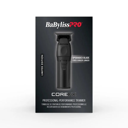 BaBylissPRO CoreFX Trimmer Black – Upgraded Black Graphite T-Blade BaByliss