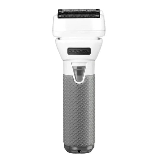 BaBylissPRO FXONE Shaver Frostbyte Limited Edition White and gray electric shaver on a white background