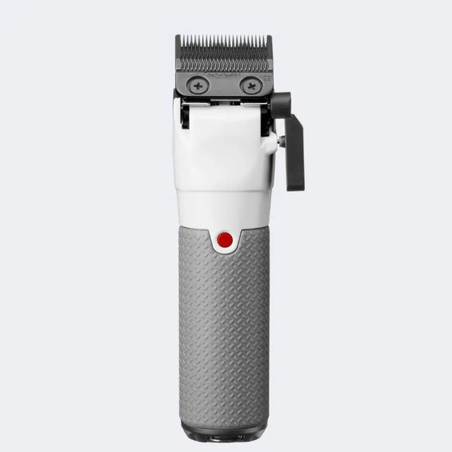 BaBylissPRO FXONE Clipper Frostbyte Limited Edition Hair trimmer with a gray and white design on a light gray background