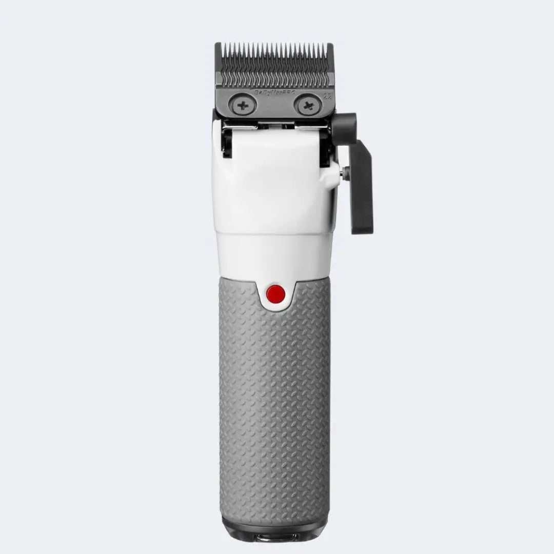 BaBylissPRO FXONE Clipper Frostbyte Limited Edition Hair trimmer with a gray and white design on a light gray background