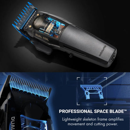 BaBylissPRO Dual Coil Clipper Professional Cordless Hair Clipper BaByliss