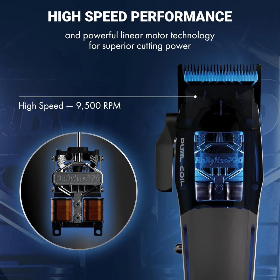 BaBylissPRO Dual Coil Clipper Professional Cordless Hair Clipper BaByliss