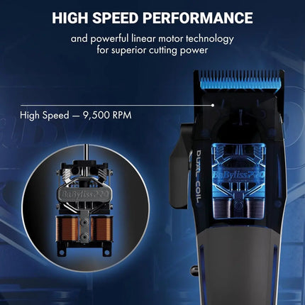 BaBylissPRO Dual Coil Clipper Professional Cordless Hair Clipper BaByliss
