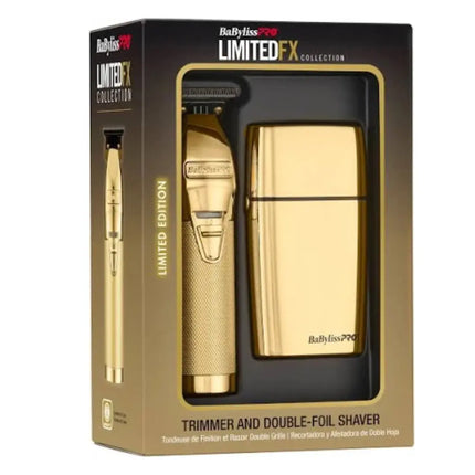 BaBylissPRO® LimitedFX Gold Trimmer and Double-Foil Shaver Set BaByliss