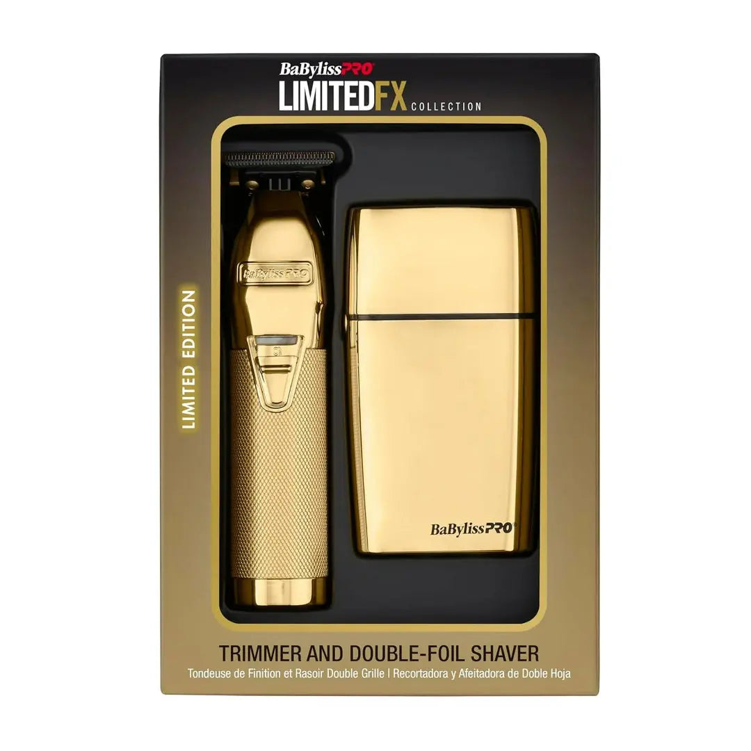 BaBylissPRO® LimitedFX Gold Trimmer and Double-Foil Shaver Set BaByliss