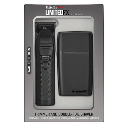 BaBylissPRO® LimitedFX Matte Black Trimmer and Double-Foil Shaver Set BaByliss