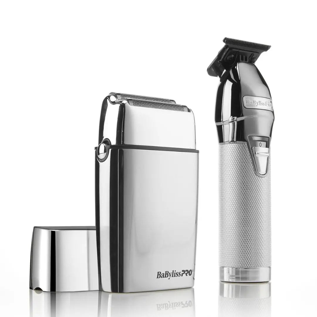 BaBylissPRO® LimitedFX Silver Trimmer and Double-Foil Shaver Set BaByliss