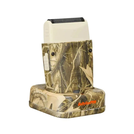 BaBylissPRO Camo LO-PROFX Compact Single-Foil Shaver (Limited Edition) Camouflage boot with a white top on a light gray background