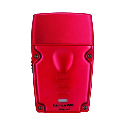 A red handheld electronic device with a metallic finish, featuring the BabylissPRO LD PROFX logo at the bottom, shown against a plain white background.