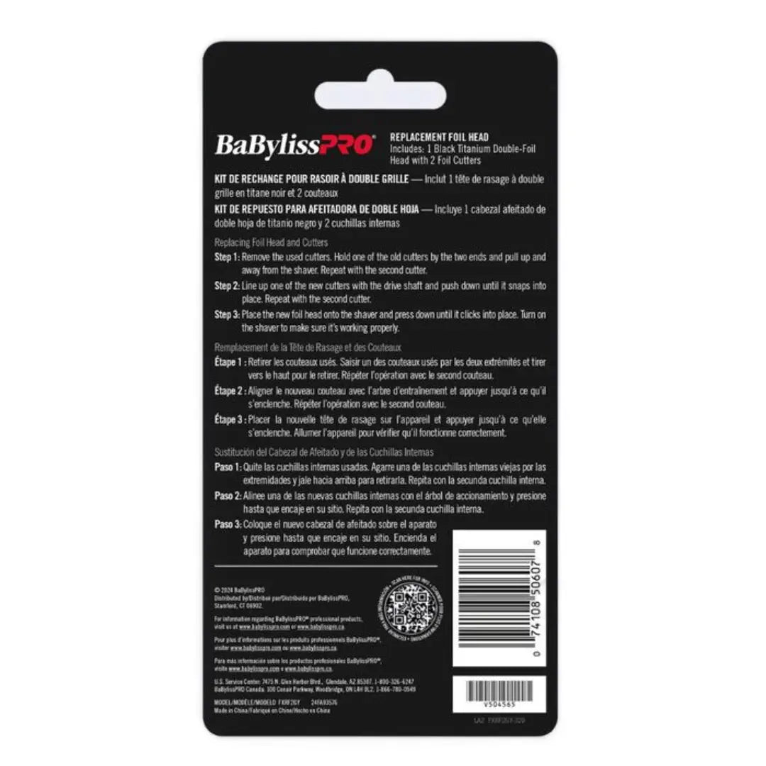BaBylissPRO Replacement Foils & Cutter for FOILFX02 (Grey) - BUYBARBER.COM