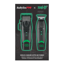 Packaging of BaBylissPRO wireless-charging clipper and trimmer with Tom45 branding.