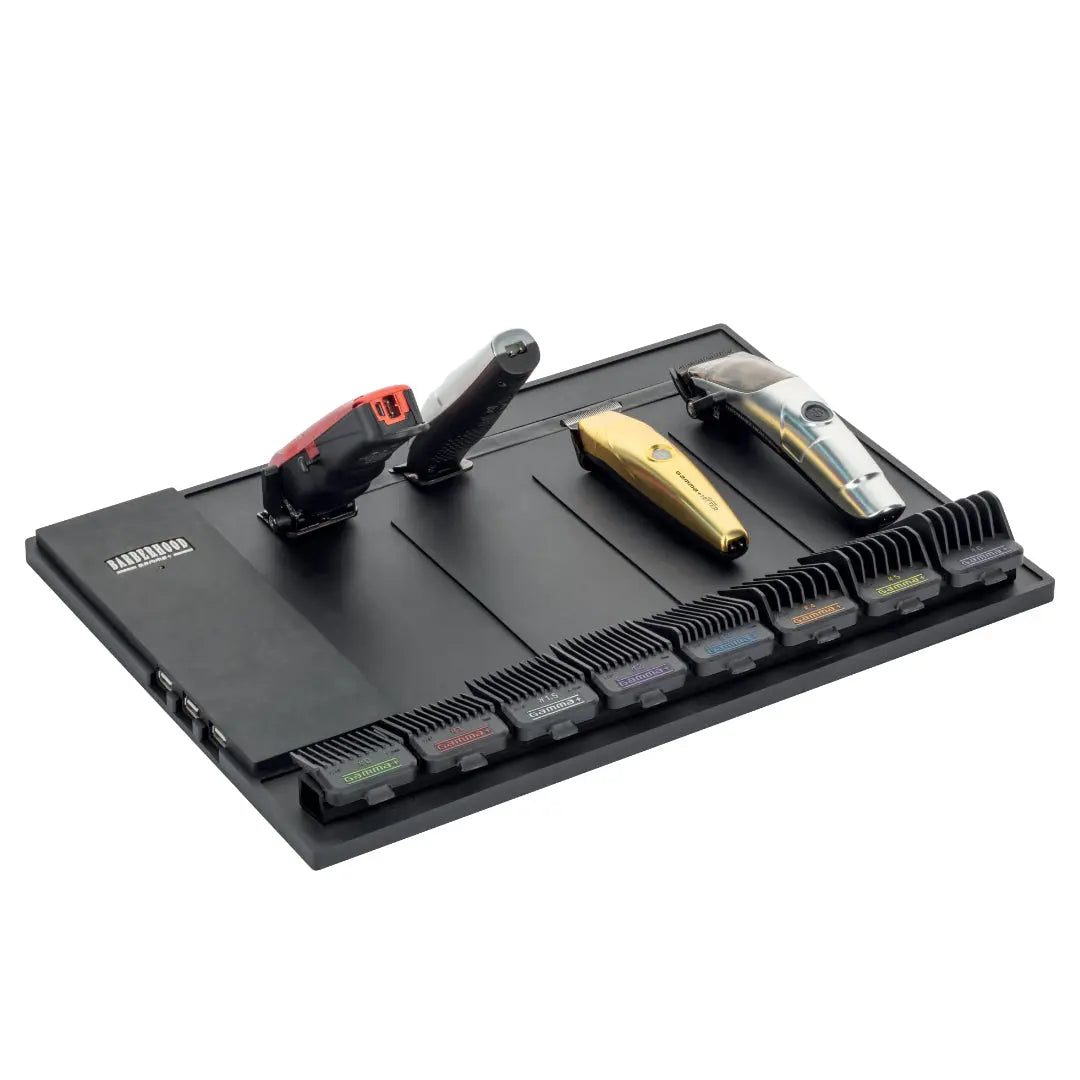 Gamma+ Professional Magnetic Barber Station Mat & Organizer - BUYBARBER.COM