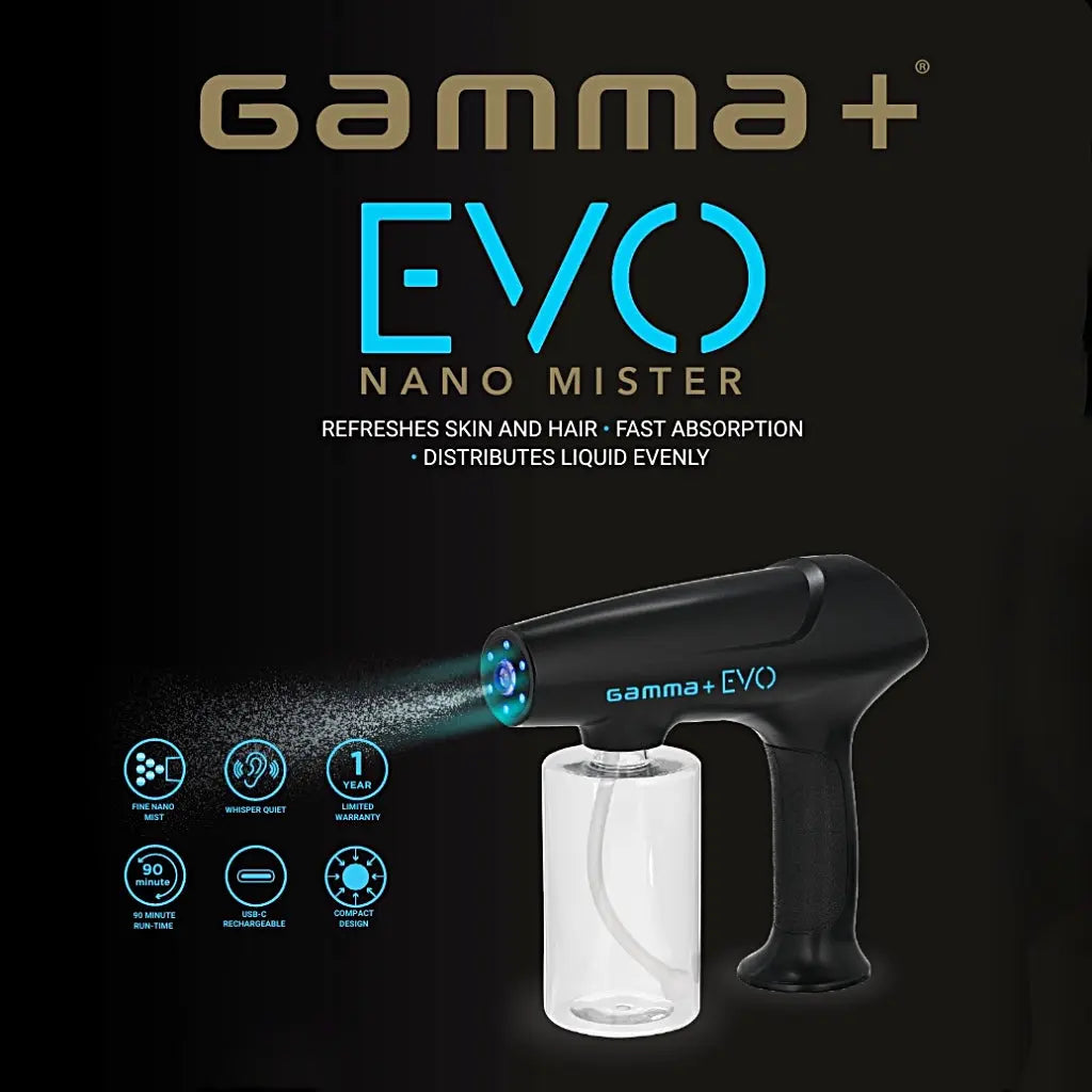 Gamma EVO Nano Mister Spray System - Black - BUYBARBER.COM