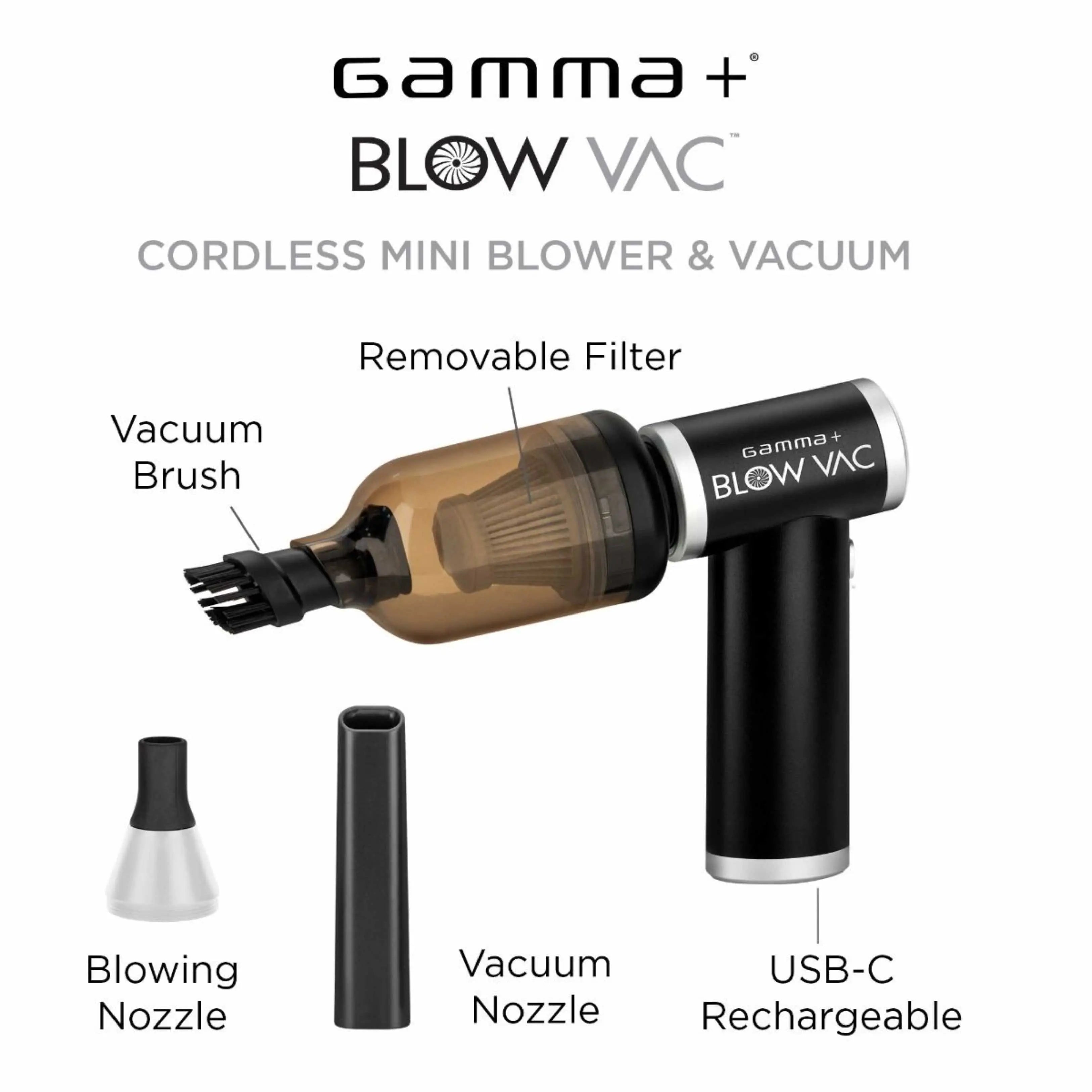 Gamma+ Blow Vac Mini Blower & Vacuum (USB-C Rechargeable) -  blower vacuum tool