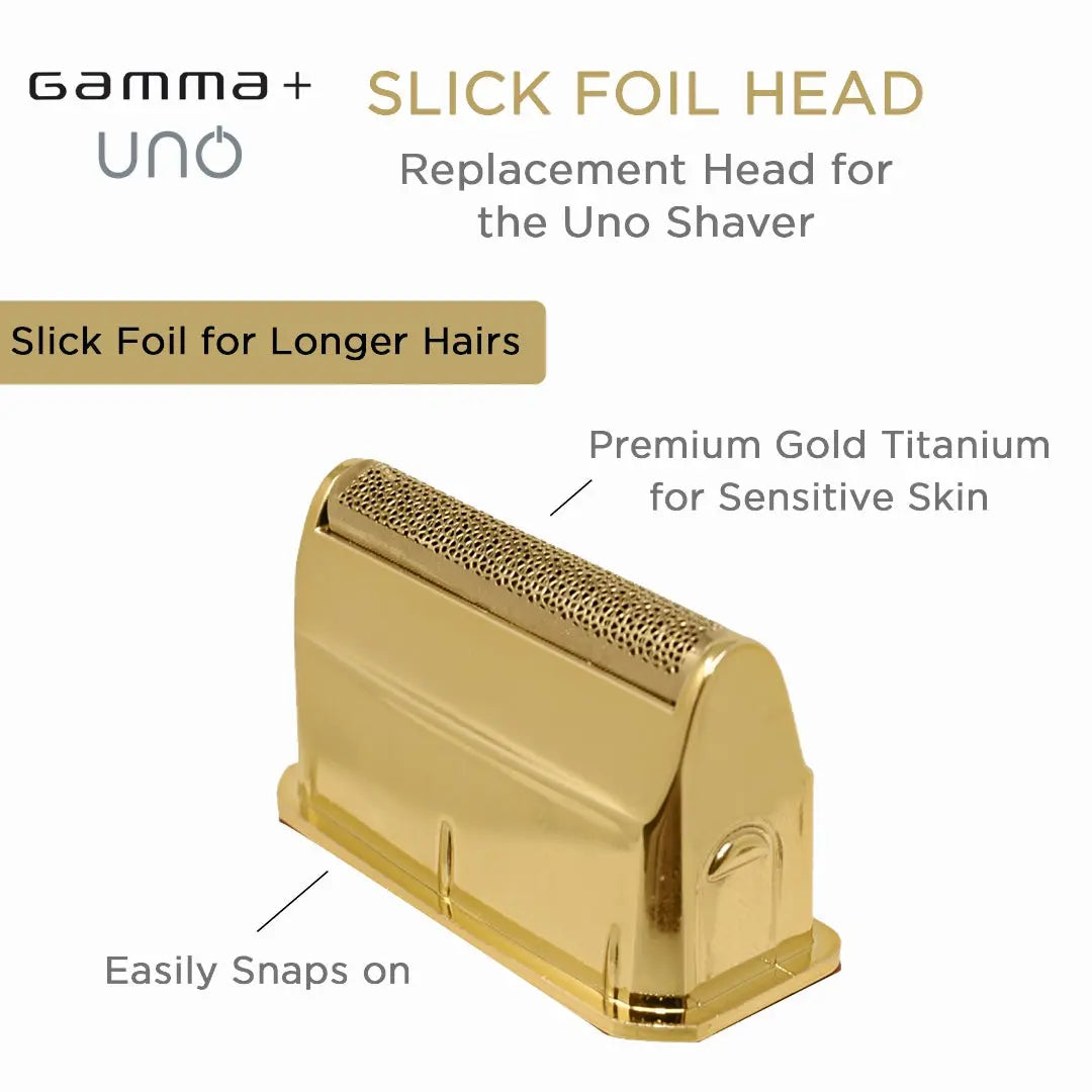 Gamma+ Slick Foil Replacement Head for Uno Shaver | Superior Shaving - BUYBARBER.COM