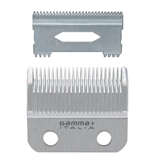 Gamma+ Fixed Stainless Steel Taper Clipper Blade & 2.0 Cutter Set