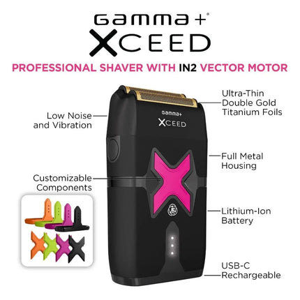 Gamma+ XCeed Professional Foil Shaver with IN2 Vector Motor - BUYBARBER.COM