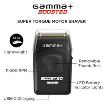 Gamma+ Boosted Shaver showcasing the LED battery level indicators.