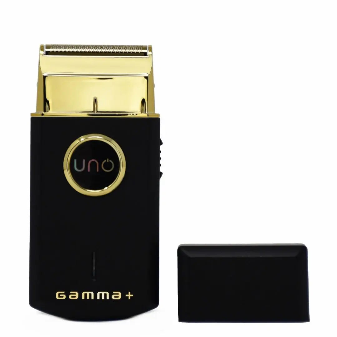 Uno Single Foil Shaver – Black | 120-Min Cordless, Gold Titanium - BUYBARBER.COM
