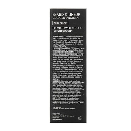 Black box with text on a white background