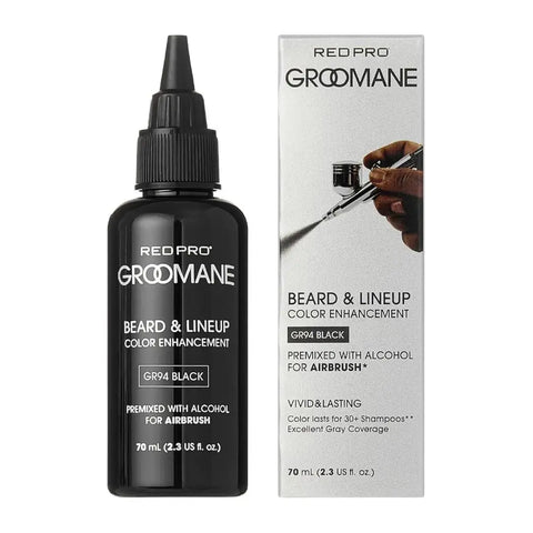 RED Pro GROOMANE Beard & Lineup Color Enhancement – Black (Premix) 2.3 fl oz