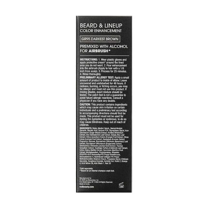 RED Pro GROOMANE Beard Color & Lineup Color – Darkest Brown (Premix) 2.3 fl oz Kiss