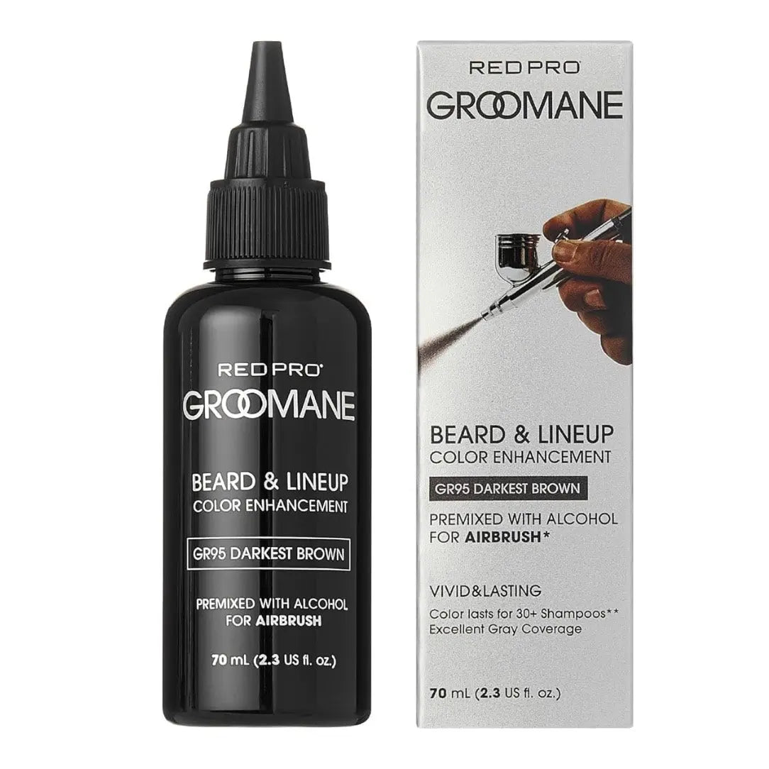 RED Pro GROOMANE Beard Color & Lineup Color – Darkest Brown (Premix) 2.3 fl oz Kiss