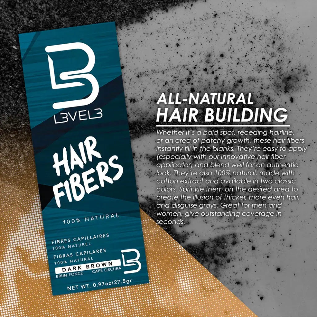 NaturalBlend L3VEL3 Hair Thickening Fibers - Black - BUYBARBER.COM