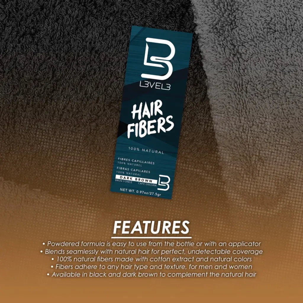 NaturalBlend L3VEL3 Hair Thickening Fibers - Black - BUYBARBER.COM