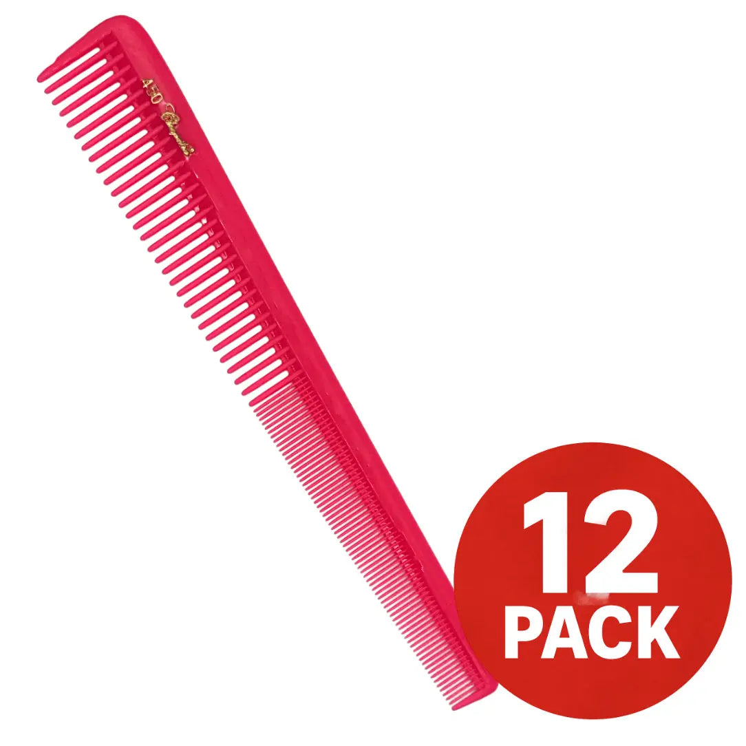 Krest Cleopatra #450 7" Tapered Barber Comb – 12 Pack – Colors - BUYBARBER.COM