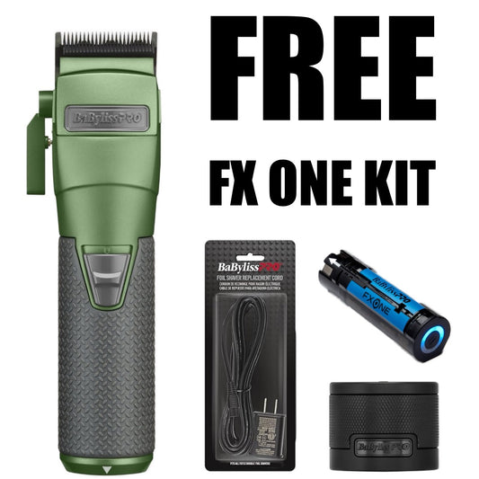 BaBylissPRO® FXONE™ Limited Edition Matte Green Clipper | Professional Grooming Tool