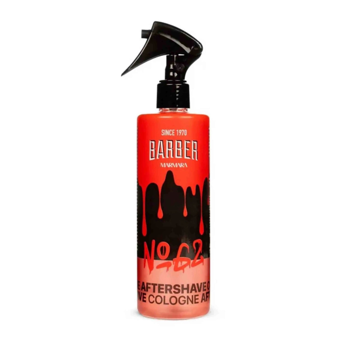 Marmara Barber Aftershave Cologne No.62 (400ml) Red bottle of aftershave with black text on a white background