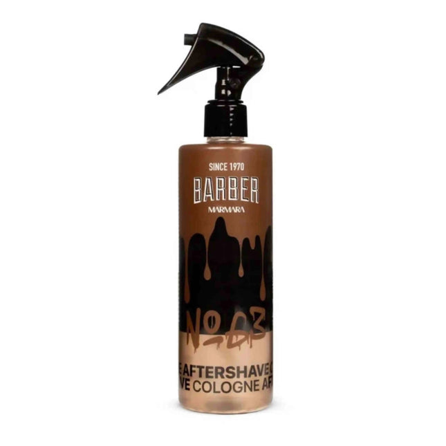 Marmara Barber Aftershave Cologne No.63 (400ml) Bottle of aftershave with a spray nozzle on a white background