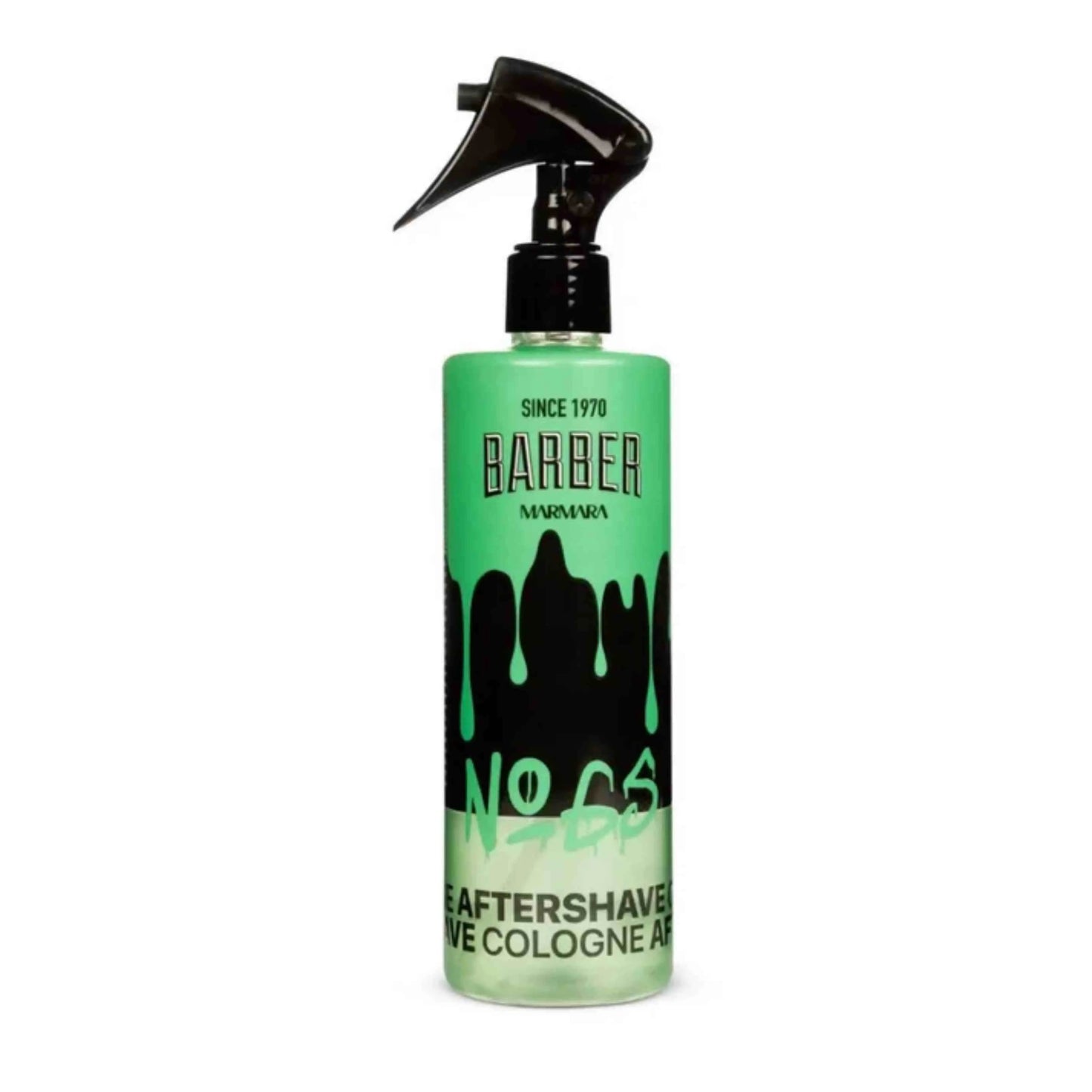 Marmara Barber Aftershave Cologne No.65 (400ml) Bottle of aftershave with a green label and black text on a white background