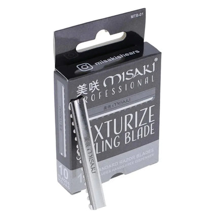 Misaki Xturize Lint Blade packaging with a silver blade on a white background