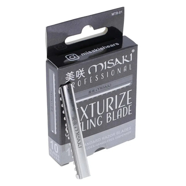 Misaki Xturize Lint Blade packaging with a silver blade on a white background