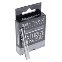Misaki Xturize Lint Blade packaging with a silver blade on a white background