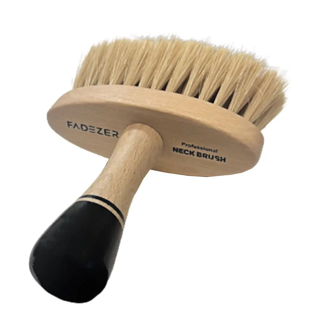 Professional barber neck brush for removing loose hair after haircuts
