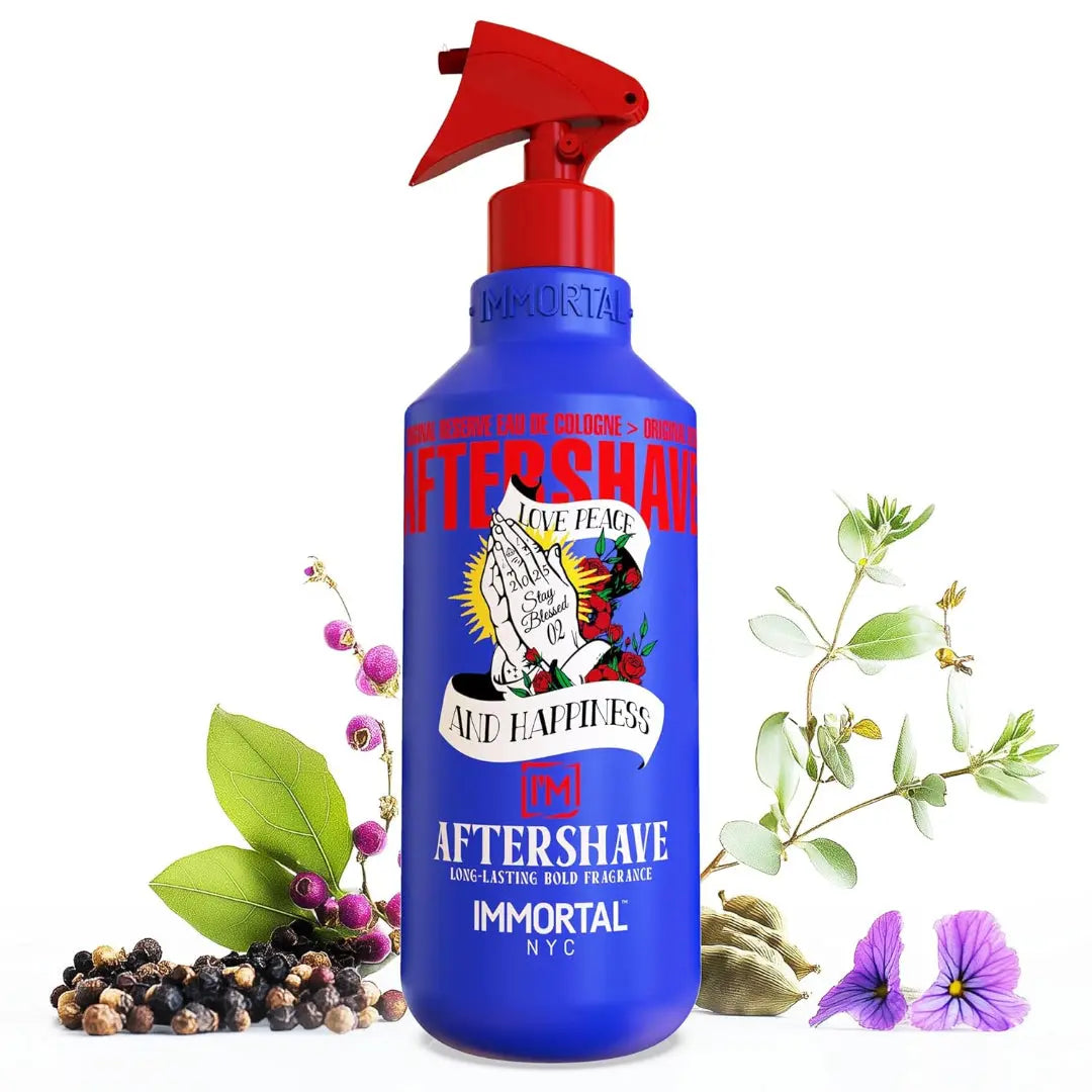 IMMORTAL NYC Stay Blessed 2 Aftershave – Calming, Invigorating Splash (150 ml) - BUYBARBER.COM