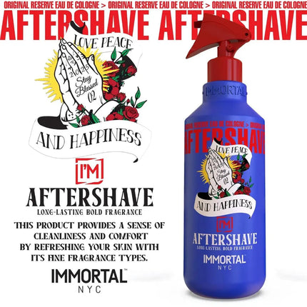 IMMORTAL NYC Stay Blessed 2 Aftershave – Calming, Invigorating Splash (150 ml) - BUYBARBER.COM