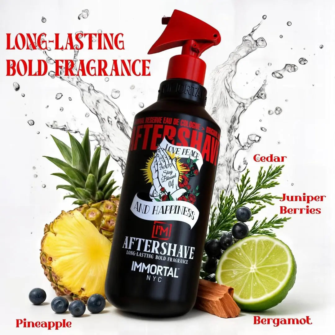 IMMORTAL NYC Stay Blessed 4 Aftershave – Warm Amber Musk, 150 ml - BUYBARBER.COM