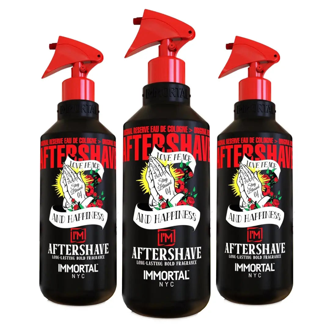 IMMORTAL NYC Stay Blessed 4 Aftershave – Warm Amber Musk, 150 ml - BUYBARBER.COM