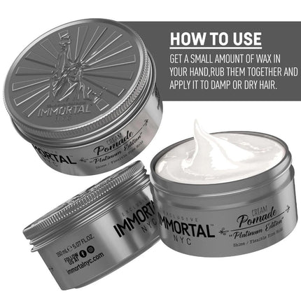 IMMORTAL NYC Cream Pomade Platinum Edition – Natural Shine IMMORTAL NYC