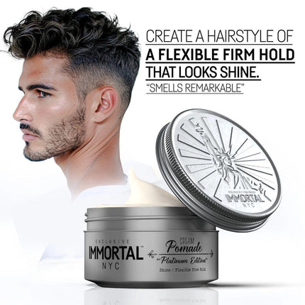 IMMORTAL NYC Cream Pomade Platinum Edition – Natural Shine IMMORTAL NYC