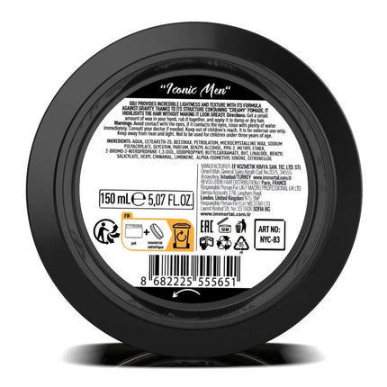 Immortal NYC Cream Pomade - Iconic Man | Long-Lasting Hold & Shine IMMORTAL NYC