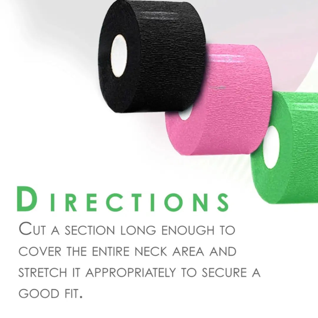 Level 3 Self Adhesive Neck Strips - Green - BUYBARBER.COM