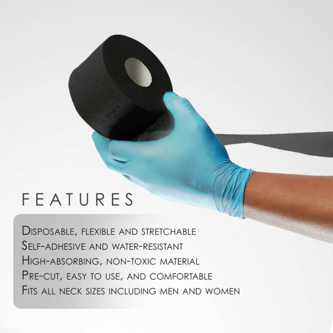 Level 3 Self Adhesive Neck Strips - Green - BUYBARBER.COM