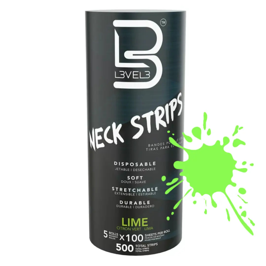 Close-up view of Level 3 Self Adhesive Neck Strips in sleek green design