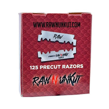 RAW N UNKUT pre-cut single-edge razor blades 125-count box
